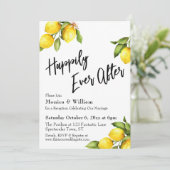 Invitation Aquarelle Citrons À jamais Typographie (Debout devant)