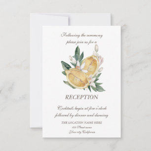 Invitation Aquarelle Citrons Botanique Points Mariage