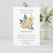 Invitation Aquarelle Citrons Botanique Points Mariage (Debout devant)