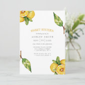 Invitation Aquarelle Citrons Citrus Moderne Sweet 16 (Debout devant)