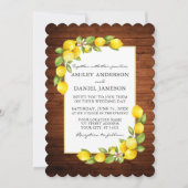 Invitation Aquarelle citrons et Mariage de bois verdoyant (Devant)