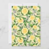 Invitation Aquarelle Citrons et Oranges Graduation Party (Dos)