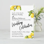 Invitation Aquarelle Citrons Mariage Célébration Typographie (Debout devant)