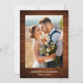 Invitation Aquarelle Citrons Mariage photo bois (Dos)