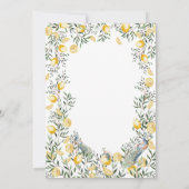 Invitation Aquarelle citrons paons (Dos)