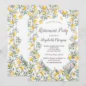 Invitation Aquarelle citrons paons (Devant / Derrière)