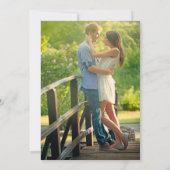 Invitation Aquarelle Citrons Vert Bois Mariage photo (Dos)