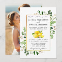 Aquarelle Citrons Vert Photo Retour Mariage