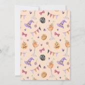 Invitation Aquarelle Citrouille Cocktail Halloween Anniversai (Dos)