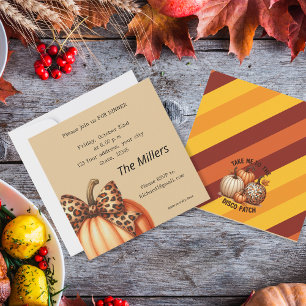 Invitation Aquarelle Citrouille coloré Thanksgiving Dîner