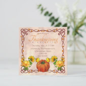 Invitation Aquarelle Citrouille et maman jaune Thanksgiving (Debout devant)