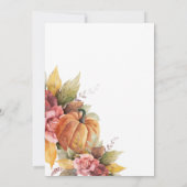 Invitation Aquarelle Citrouille Friendsgiving Thanksgiving (Dos)