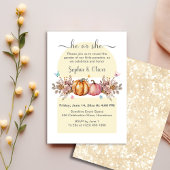 Invitation Aquarelle Citrouille Sexe Révéler Lui Ou Elle