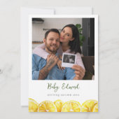 Invitation Aquarelle Citrus Baby shower photo (Dos)