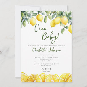 Invitation Aquarelle Citrus Baby shower photo