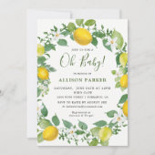 Invitation Aquarelle Citrus Citron Baby shower à thème (Devant)