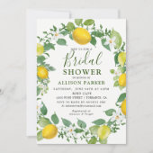 Invitation Aquarelle Citrus Citron Fête des mariées de couron (Devant)