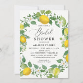 Invitation Aquarelle Citrus Citron Fête des mariées de couron (Devant)