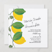 Invitation Aquarelle Citrus Citrus Citrus Script Mariage Kraf (Devant)