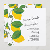 Invitation Aquarelle Citrus Citrus Citrus Script Mariage Kraf (Devant / Derrière)