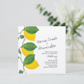 Invitation Aquarelle Citrus Citrus Citrus Script Mariage Kraf (Debout devant)