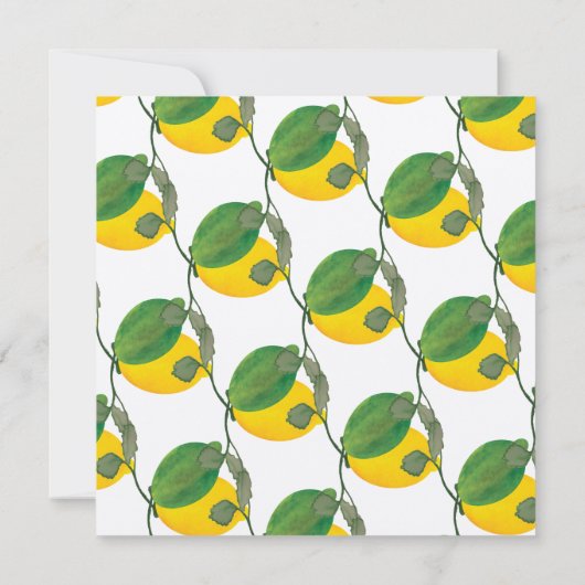 Invitation Aquarelle Citrus Citrus Citrus Script Mariage Kraf (Dos)