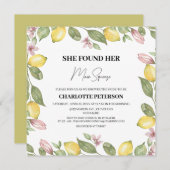 Invitation Aquarelle Citrus Fête des mariées (Devant / Derrière)