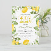 Invitation Aquarelle Citrus Lemon Fête des mariées (Debout devant)
