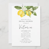 Invitation Aquarelle Citrus Lemons Fête des mariées (Devant)