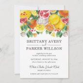 Invitation Aquarelle Citrus Mariage botanique (Devant)