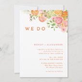 Invitation Aquarelle Citrus Nous faisons Mariage (Devant)