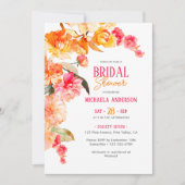 Invitation Aquarelle claire Fête des mariées Florale/Brunch (Devant)