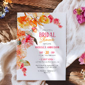 Invitation Aquarelle claire Fête des mariées Florale/Brunch