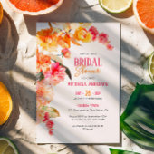 Invitation Aquarelle claire Fête des mariées Florale/Brunch