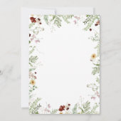 Invitation Aquarelle classique Fleur sauvage Boho Baby Brunch (Dos)