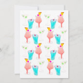 Invitation Aquarelle Cocktail Motif Couples Douche (Dos)