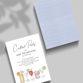 Invitation Aquarelle Cocktails Adulte Anniversaire