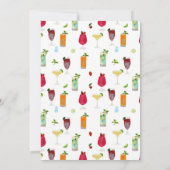 Invitation Aquarelle Cocktails Fête Boissons Anniversaire (Dos)