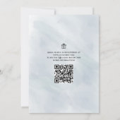Invitation Aquarelle Code QR Crabe Bleu Simple pour Baby Show (Dos)