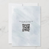 Invitation Aquarelle Code QR Simple Anniversaire Crabe Bleu O (Dos)