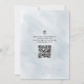 Invitation Aquarelle Code QR Simple Crabe Bleu Baby Shower de (Dos)