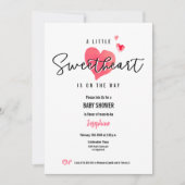 Invitation Aquarelle Coeurs Petit Baby shower amoureux (Devant)