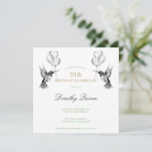 Invitation Aquarelle Colibri et ballons Anniversaire (Debout devant)