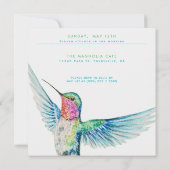Invitation Aquarelle Colibri N'IMPORTE QUEL Brunch d'annivers (Dos)