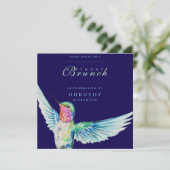 Invitation Aquarelle Colibri N'IMPORTE QUEL Brunch d'annivers (Debout devant)