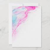 Invitation Aquarelle colorée Abstrait moderne Mariage (Dos)