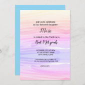 Invitation Aquarelle colorée ajouter votre nom texte modifiab (Devant / Derrière)