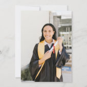 Invitation Aquarelle colorée Ballons photo Graduation (Dos)