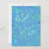 Invitation Aquarelle colorée Chèvre fête d'anniversaire bleu (Dos)