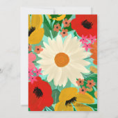 Invitation Aquarelle colorée design florale (Dos)